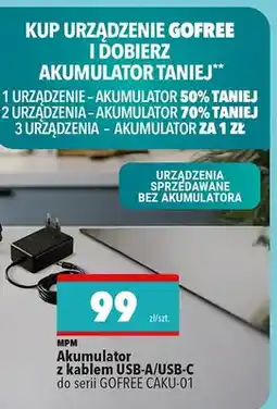 Biedronka Akumulator z kablem USB-A/USB-C do serii GOFREE CAKU-01 oferta