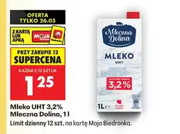 Biedronka Mleko Mleczna Dolina oferta