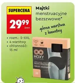 Biedronka Majtki menstruacyjne bezsznurowe górna warstwa z bawełny oferta