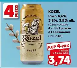 Kaufland Piwo Kozel różne rodzaje 4,6%, 3,8%, 3,5% alk oferta