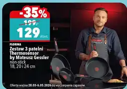 Biedronka Zestaw 3 patelni Thermosensor by Mateusz Gessler non-stick 18, 20 i 24 cm oferta