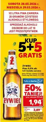 Kaufland Piwo 5,5% alk. zwrotna oferta