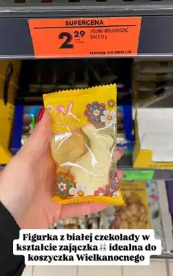Biedronka Figurki wielkanocne z białej czekolady oferta