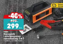Biedronka Rozrusznik i minikompresor samochodowy 2 w 1 12000+ 10000 mAh oferta