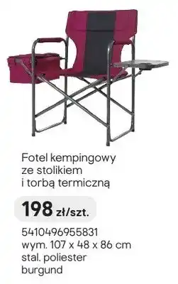 Castorama Fotel kempingowy ze stolikiem i torbą termiczną oferta