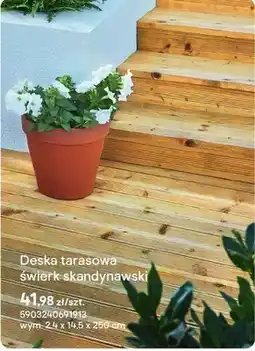 Castorama Deska tarasowa świerk skandynawski oferta