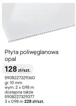 Castorama Płyta poliwęglanowa opal oferta
