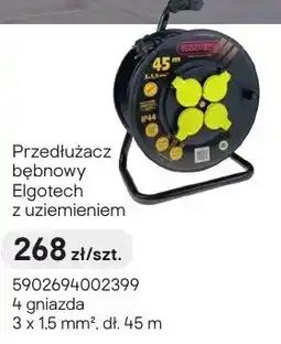 Castorama Przedłużacz bębnowy Elgotech z uziemieniem oferta