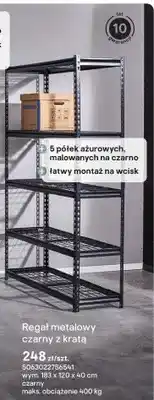 Castorama Regał metalowy czarny z kratą oferta