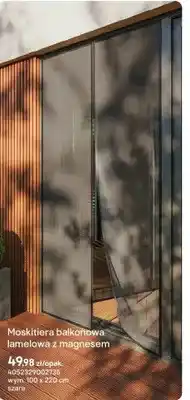 Castorama Moskitiera balkonowa lamelowa z magnesem wym. 100 x 220 cm szara oferta