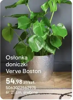 Castorama Osłonka doniczki Verve Boston srebrna oferta
