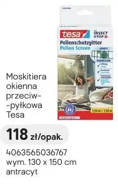 Castorama Moskitiera okienna przeciw-pyłkowa wym. 130 x 150 cm antracyt oferta