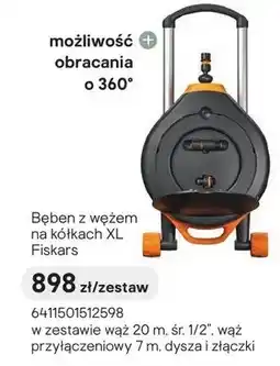 Castorama Bęben z wężem na kółkach XL Fiskars oferta