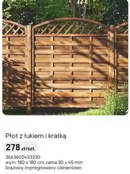 Castorama Płot płot z łukiem i kratką oferta