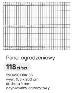 Castorama Panel ogrodzeniowy ocynkowany antracytowy oferta