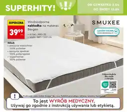 Biedronka Wodoodporna nakładka na materac Bergen 160x200 cm oferta