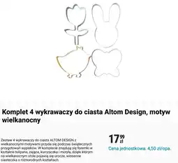 Biedronka Komplet 4 wykrawaczy do ciasta Altom Design, motyw wielkanocny oferta