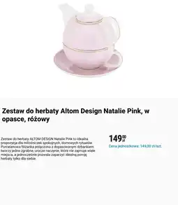 Biedronka Zestaw do herbaty Altom Design Natalie Pink, w opasce, różowy oferta