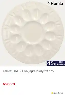 Homla Talerz BALSH na jajka biały 28 cm oferta
