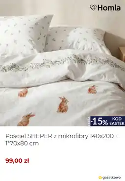 Homla Pościel SHEPER z mikrofibry 140x200 + 1*70x80 cm oferta
