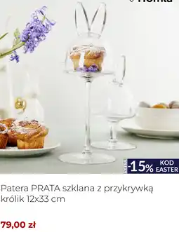 Homla Patera PRATA szklana z przykrywką królik 12x33 cm oferta