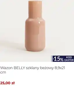 Homla Wazon BELLY szklany beżowy 8,9x21 cm oferta