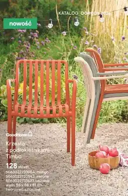 Castorama Krzesło z podłokietnikami Timbo beżowe oferta