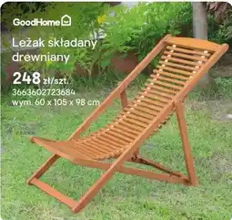 Castorama Leżak składany drewniany oferta