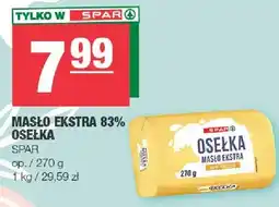 Spar Masło ekstra 83% Osełka oferta