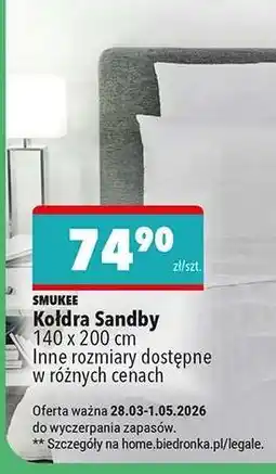 Biedronka Kołdra Sandby oferta