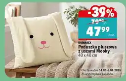 Biedronka Poduszka pluszowa z uszami Mooky oferta