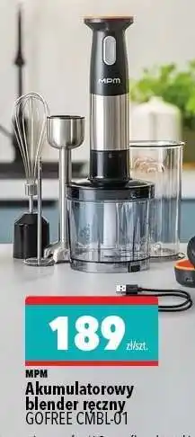Biedronka MPM Akumulatorowy blender ręczny GOFREE CMBL-01 oferta