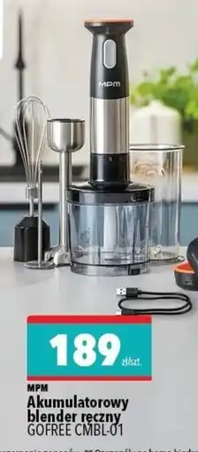 Biedronka MPM Akumulatorowy blender ręczny GOFREE CMBL-01 oferta