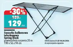 Biedronka Suszarka balkonowa teleskopowa Spring Black oferta