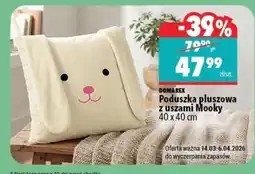 Biedronka Poduszka pluszowa z uszami Mooky oferta