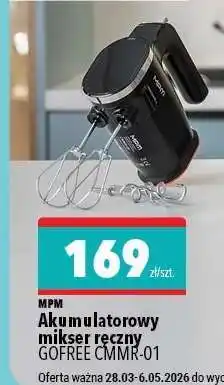Biedronka Akumulatorowy mikser ręczny GOFREE CMMR-01 oferta