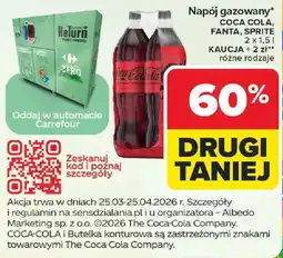Carrefour Napój gazowany COCA COLA, FANTA, SPRITE oferta