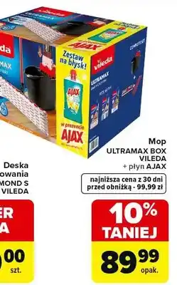 Carrefour Mop ULTRAMAX BOX VILEDA + płyn AJAX oferta