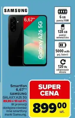 Carrefour Smartfon Samsung Galaxy A26 5G 6,67 oferta