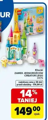 Carrefour Klocki zamek jednorożców CREATOR LEGO 31175 oferta