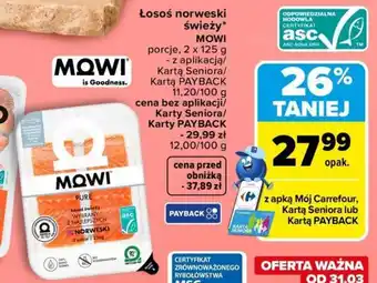 Carrefour Łosoś norweski świeży oferta