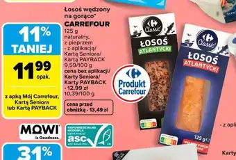 Carrefour Łosoś wędzony na gorąco oferta
