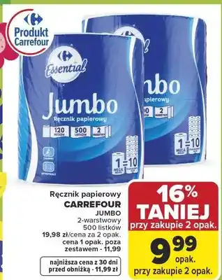 Carrefour Ręcznik papierowy Jumbo oferta