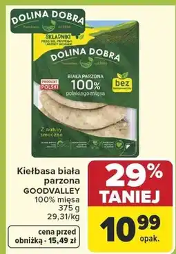Carrefour Kiełbasa biała parzona 100% mięsa oferta