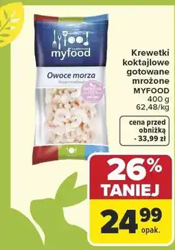 Carrefour Krewetki koktajlowe gotowane mrożone oferta