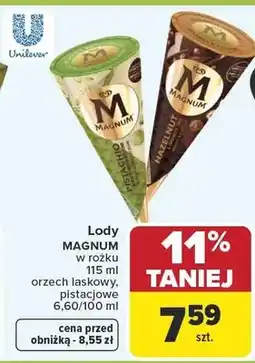 Carrefour Lody w różku orzech laskowy oferta