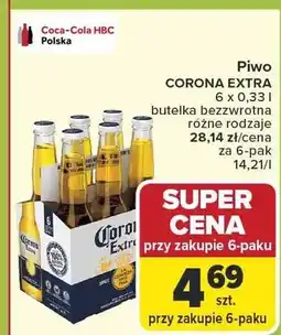 Carrefour Piwo Extra butelka bezwrotna różne rodzaje oferta