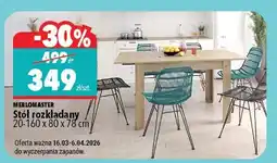 Biedronka Stół rozkładany 20-160 x 80 x 78 cm oferta