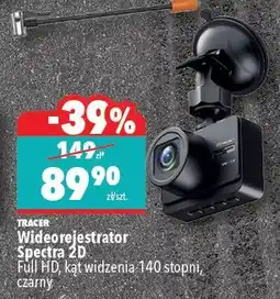 Biedronka Wideorejestrator Spectra 2D full HD, kat widzenia 140 stopni, czarny oferta