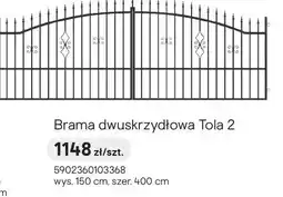 Castorama Brama dwuskrzydłowa Tola 2 oferta